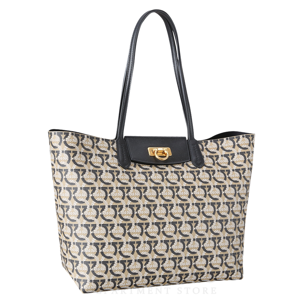 FERRAGAMO(USED)페레가모 간치니 샌드 토트백